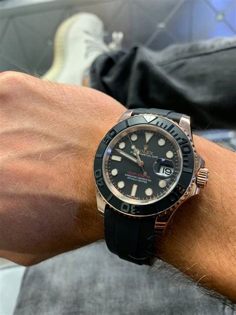 rolex yacht master 40 rose gold on wrist|Rolex Yacht-Master 40 review.